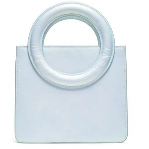 Iridescent Blue Lynx Leather Crossbody Bag